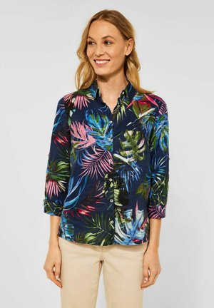 Button-down blouse - blau