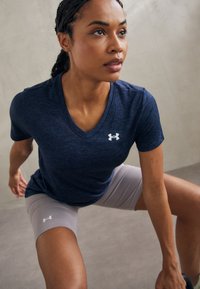 Under Armour - TWIST - Sports T-shirt - midnight navy/white Thumbnail Image 1