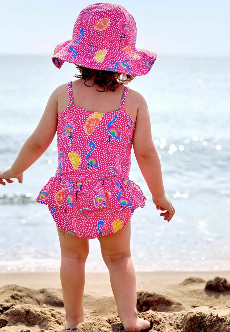 JoJo Maman Bébé - FLOPPY SUN - REGULAR FIT - Klobuk - pink flamingo, Povečajte