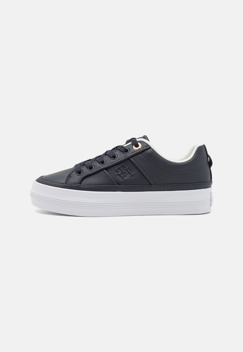 Tommy Hilfiger ESSENTIAL MONOGRAM - Matalavartiset tennarit - space blue