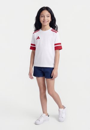 adidas Performance SQUADRA SHORT SLEEVE UNISEX - Αθλητικό μπλουζάκι - weiss/rot