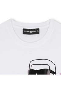 KARL LAGERFELD KIDS SHORT SLEEVES  - Print T-shirt - white/pink