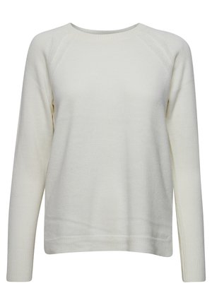 Maglione crema, a maniche lunghe con scollatura rotonda. Realizzato in materiale morbido, con polsini e orlo a coste e una vestibilità comoda.