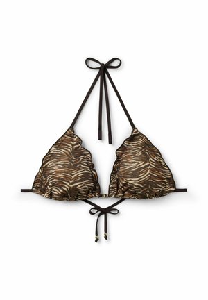Calzedonia, DOLL ZEBRA TRIANGLE - Top de bikini - brown
