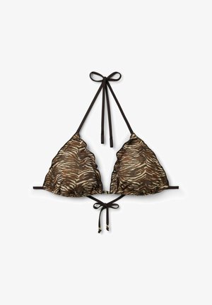 Calzedonia, DOLL ZEBRA TRIANGLE - Bikinitop - brown
