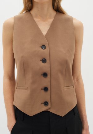 InWear Waistcoat - brown melange