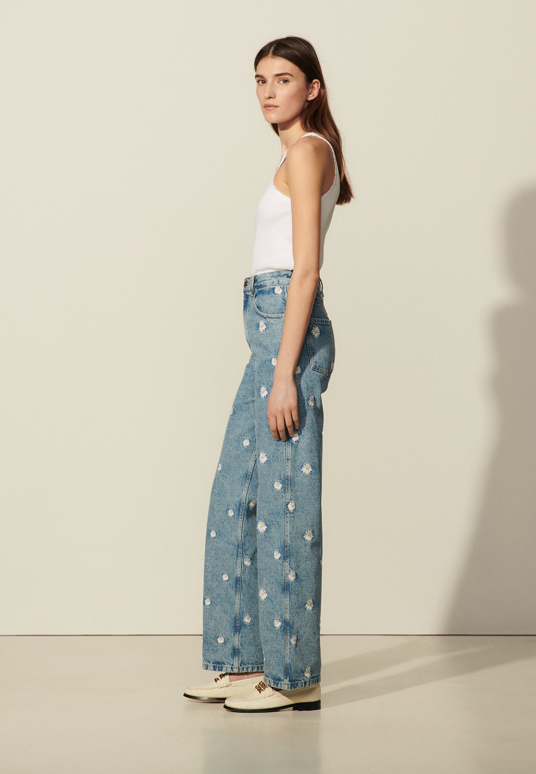 sandro FLOWER - Straight leg jeans 