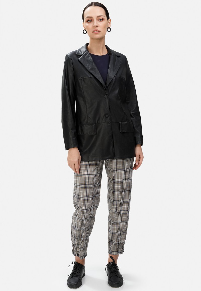 Damen Leichte Jacken | HELMIDGE Kunstlederjacke schwarz - ET07272 Damen Leichte Jacken | HELMIDGE Kunstlederjacke schwarz - ET07272