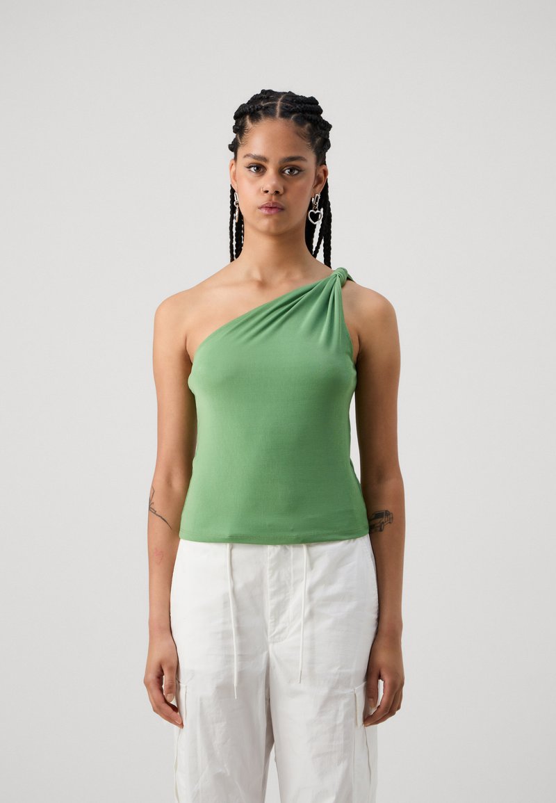 Abercrombie & Fitch VARIGATED KNOTTED TANK - Top - jade green