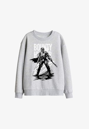 Star Wars, THE MANDALORIAN AND GROGU BOUNTY HUNTER INK UNISEX - Sweatshirt - mottled light grey