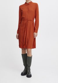 ICHI Skjortklänning - orange