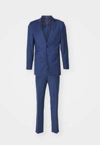 SELECTED HOMME Herren Anzughose Slim Fit - Blaue Check Optik Mit Elastik