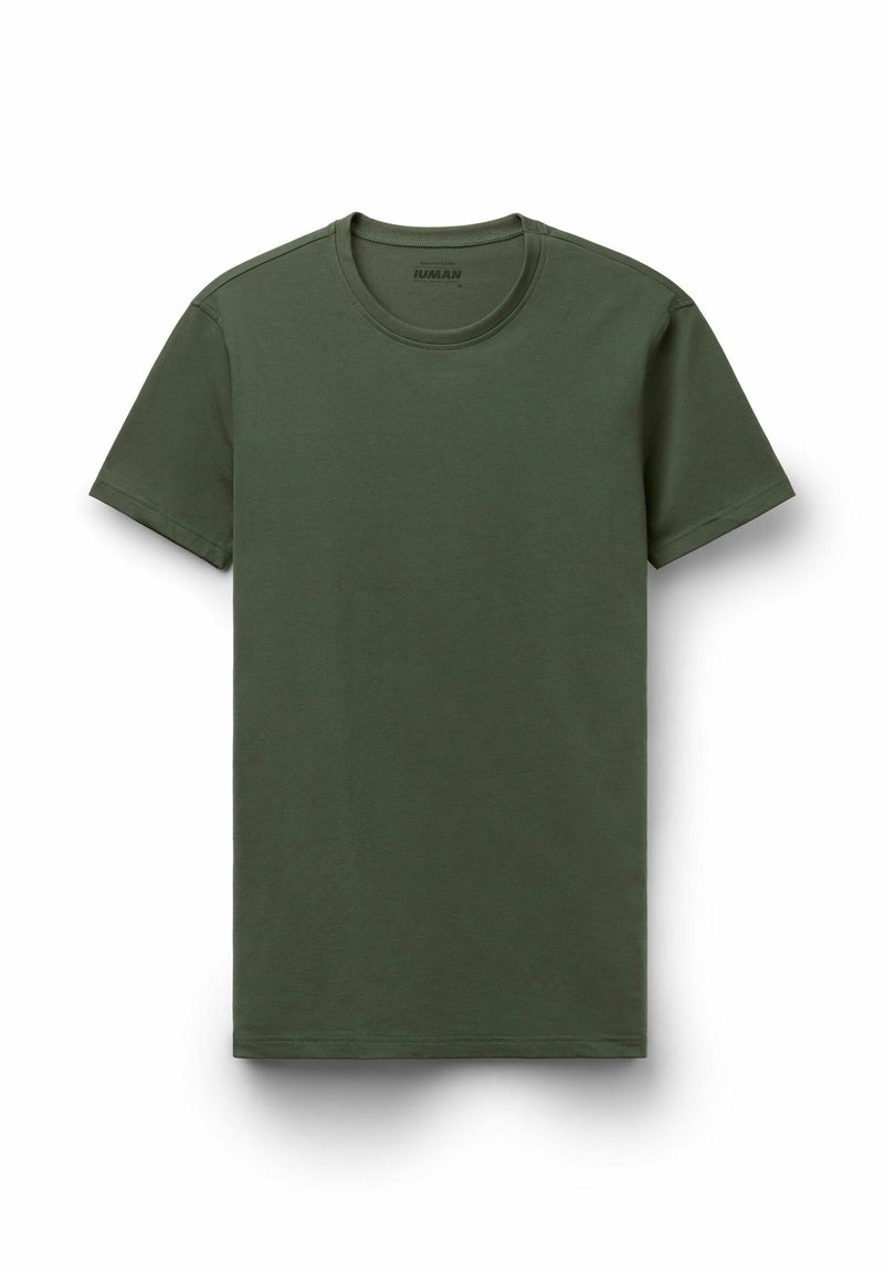 Generisch Maglietta Uomo Suini Domino - Shirt84 - Colore Verde Bottiglia, Taglia XL - 100% Cotone