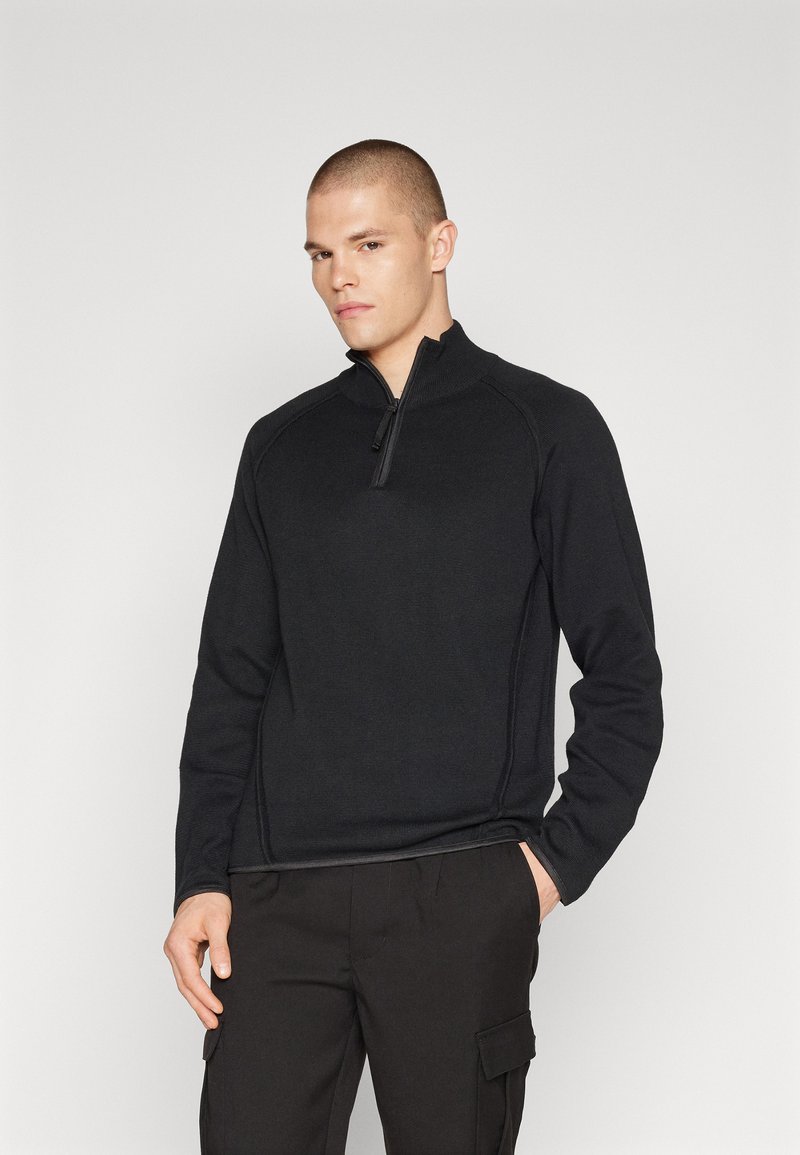 Jack & Jones HALF-ZIP - Sweatshirt - moonbeam/écru