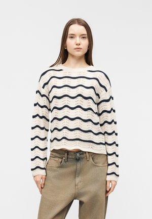VIWAVE O NECK - Pullover - birch/navy