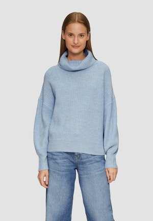 s.Oliver MIT ROLLKRAGEN - Jumper - hellblau