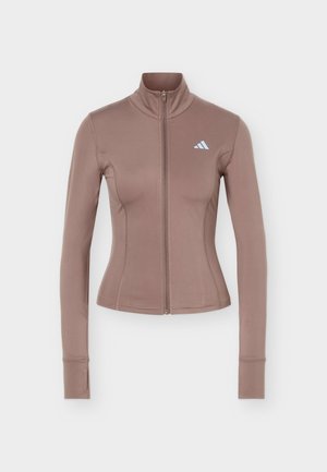adidas Performance, 3 STRIPES STUDIO ZIP THROUGH JACKET - Spordijakk - earth strata