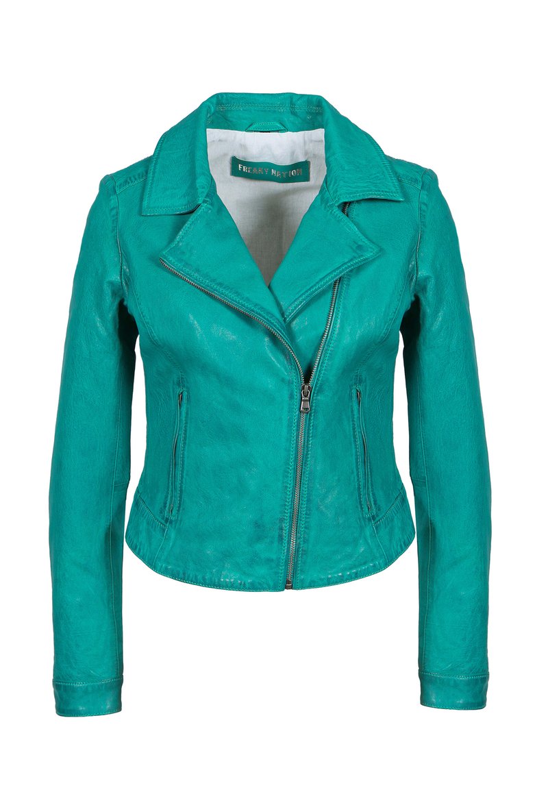 Freaky Nation RUNA - Giacca di pelle - cyber blue