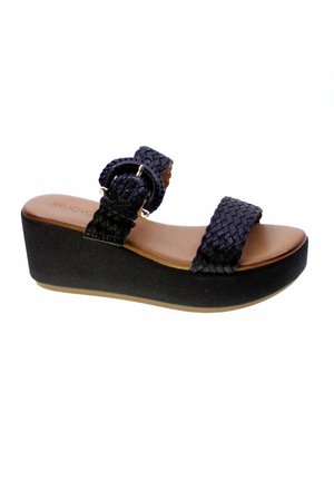Inuovo, MULES - Ciabattine con tacco - black