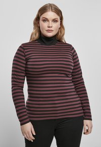 Urban Classics Langærmet T-shirt - cherry/blk