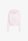 ESSENTIALS 3 STRIPES FRENCH TERRY FULL ZIP - Sudadera con cremallera - clear pink white