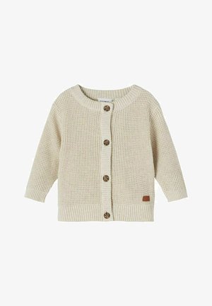 WAFFEL- - Strickjacke - peyote melange
