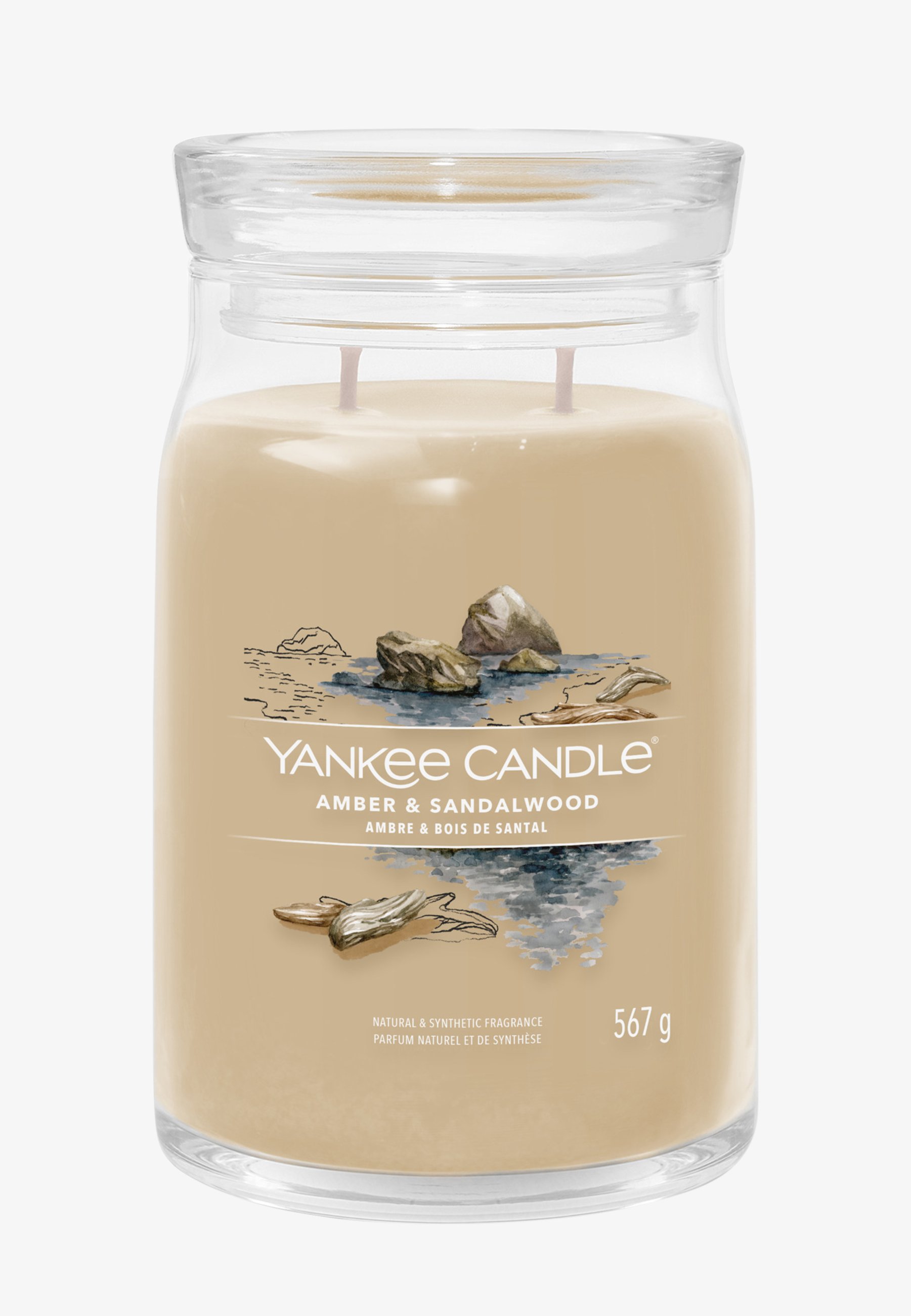 Yankee Candle SIGNATURE LARGE JAR AMBER & SANDALWOOD - Duftkerze - brown/nicht definiert