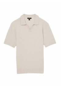 Reiss REGULAR FIT - TYNE OPEN COLLAR - Polosärk - oatmeal melange