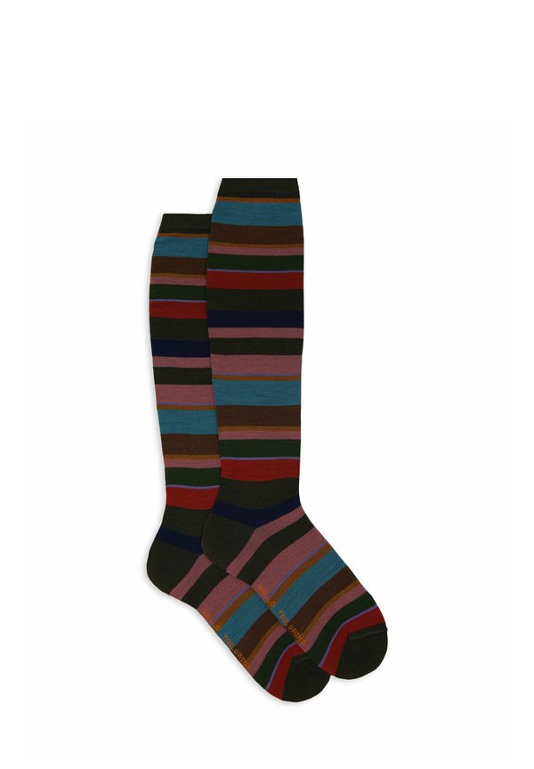 WITH STRIPES - Kniestrümpfe - lichene ruggine