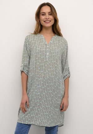 Kaffe BPMETTE NOTCH NECK - Tuniek - grey graphic stripes