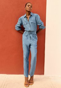 Love & Roses BUTTON THROUGH BELTED UTILITY  PETITE  - Overall / Jumpsuit - blue