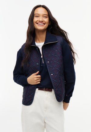 Tommy Hilfiger, PADDED FLAG QUILTED SLEEVELESS LINER - Елек - dark blue