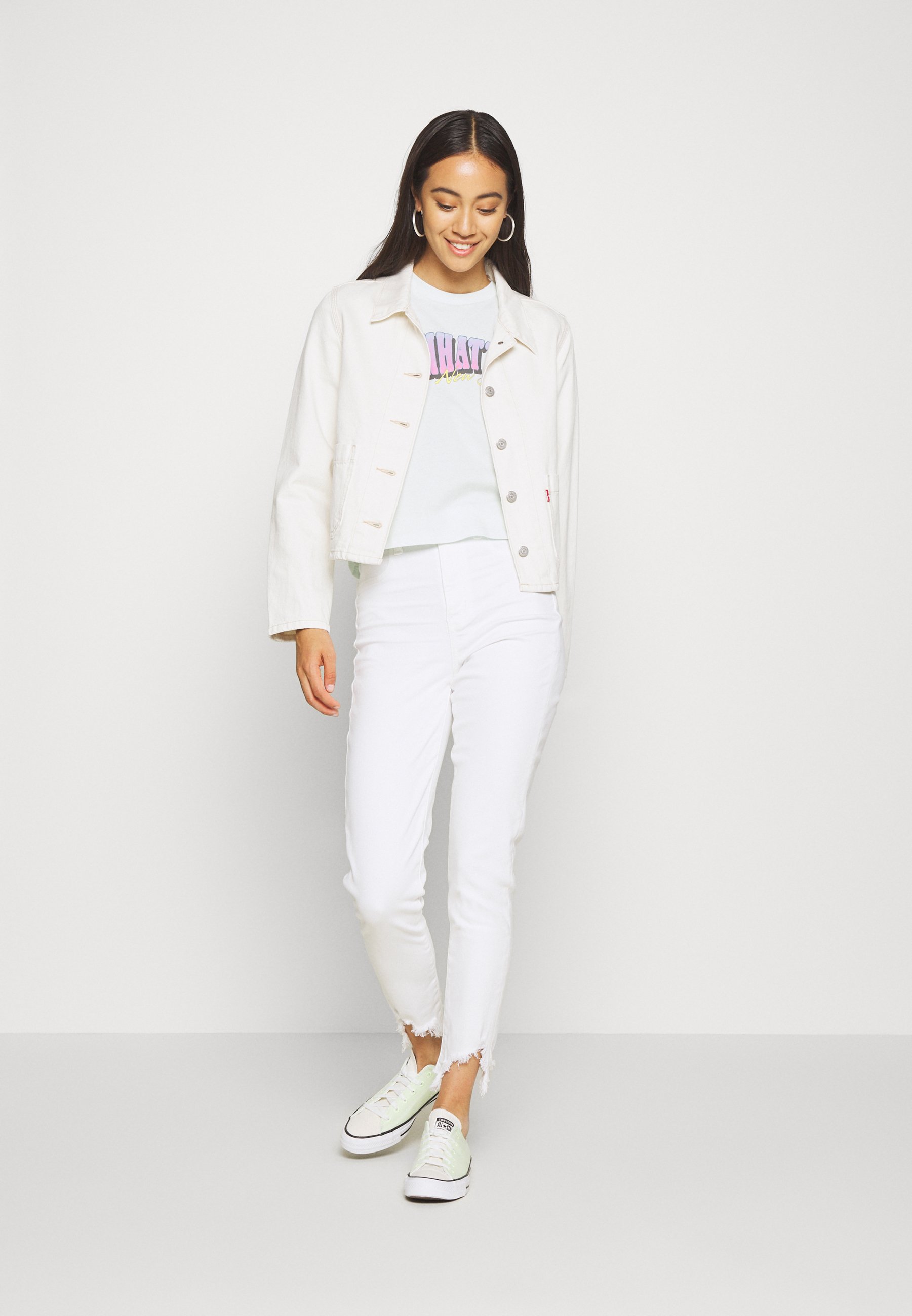American Eagle CURVY SUPER HIGH RISE CROP Jeans slim fit American Eagle CURVY SUPER HIGH RISE CROP - Jeans slim fit - bright white