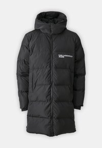 HOODED LONGLINE PUFFER COAT - Zimski kaput - black