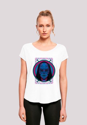 HARRY POTTER NEON TODESSER MASKE FILM MOVIE TV COMIC F - T-shirts med print - white