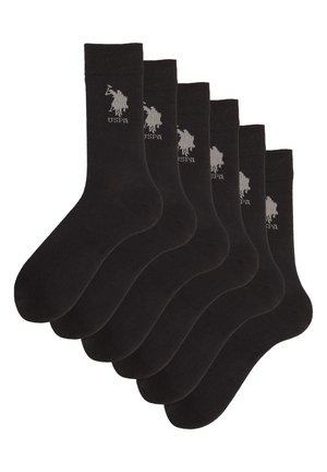 U.S. Polo Assn. 6 PACK LOGO SOLID - Sokken - black