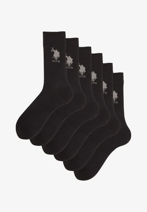 U.S. Polo Assn. 6 PACK LOGO SOLID - Calcetines - black