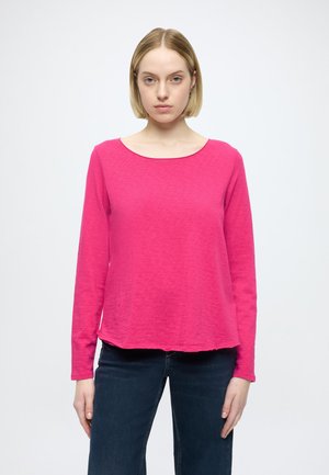 T-SHIRT, LSL, RAW CUT DETAILS - Majica z dolgimi rokavi - fresh fuchsia