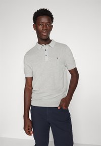 Tommy Hilfiger CHAIN RIDGE STRUCTURE  - Polo marškinėliai - light grey heather
