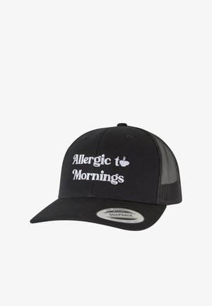 Mister Tee ALLERGIC TO MORNINGS RETRO TRUCKER - Cap - black
