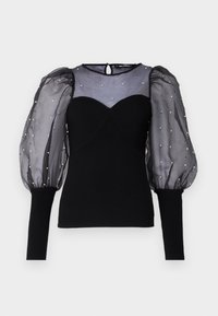 PEARL PUFF SLEEVE - Bluza - black