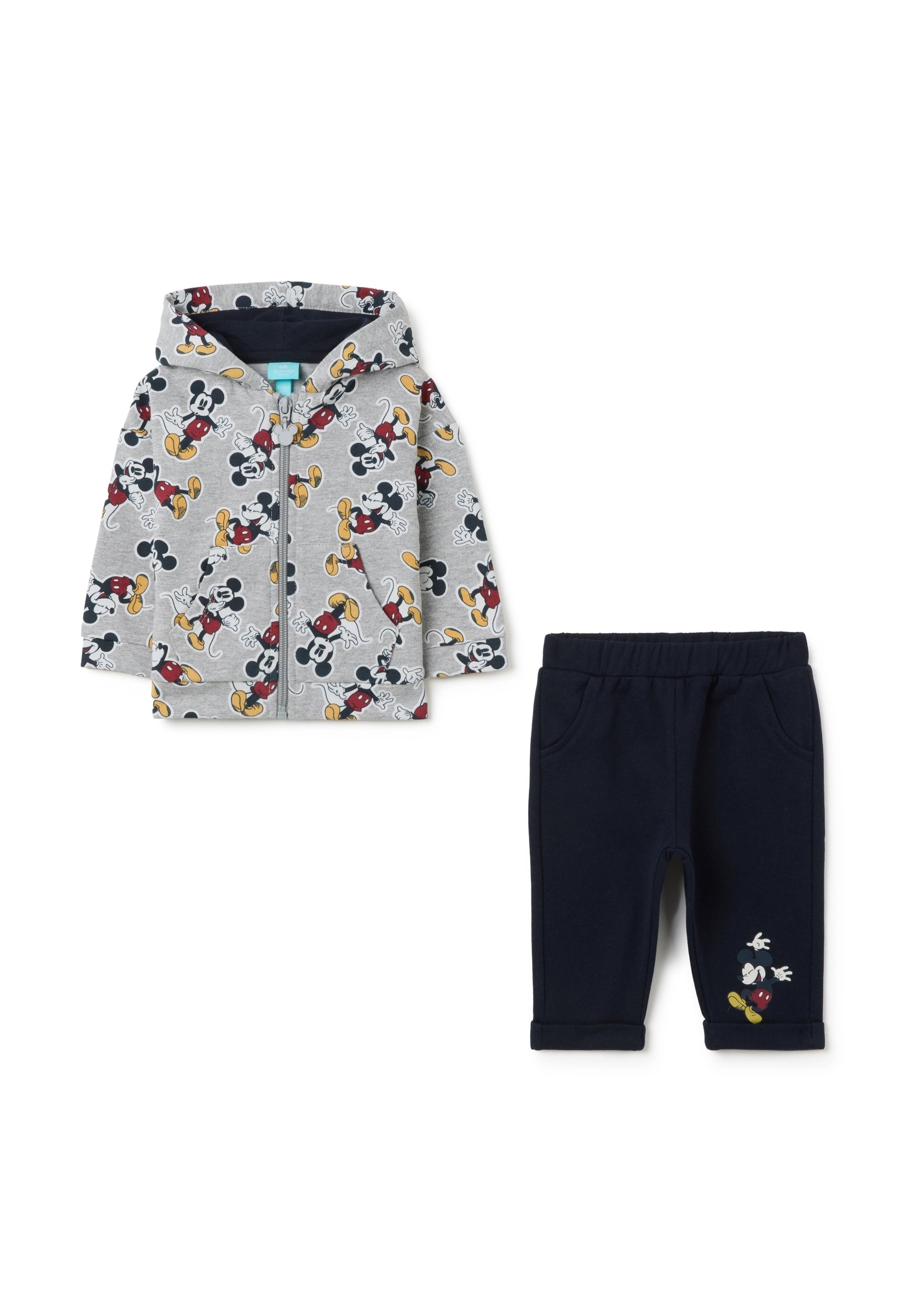 Set maglia shorts in puro cotone multicolor da bimbo con Topolino FAGOTTINO da Bimbo
