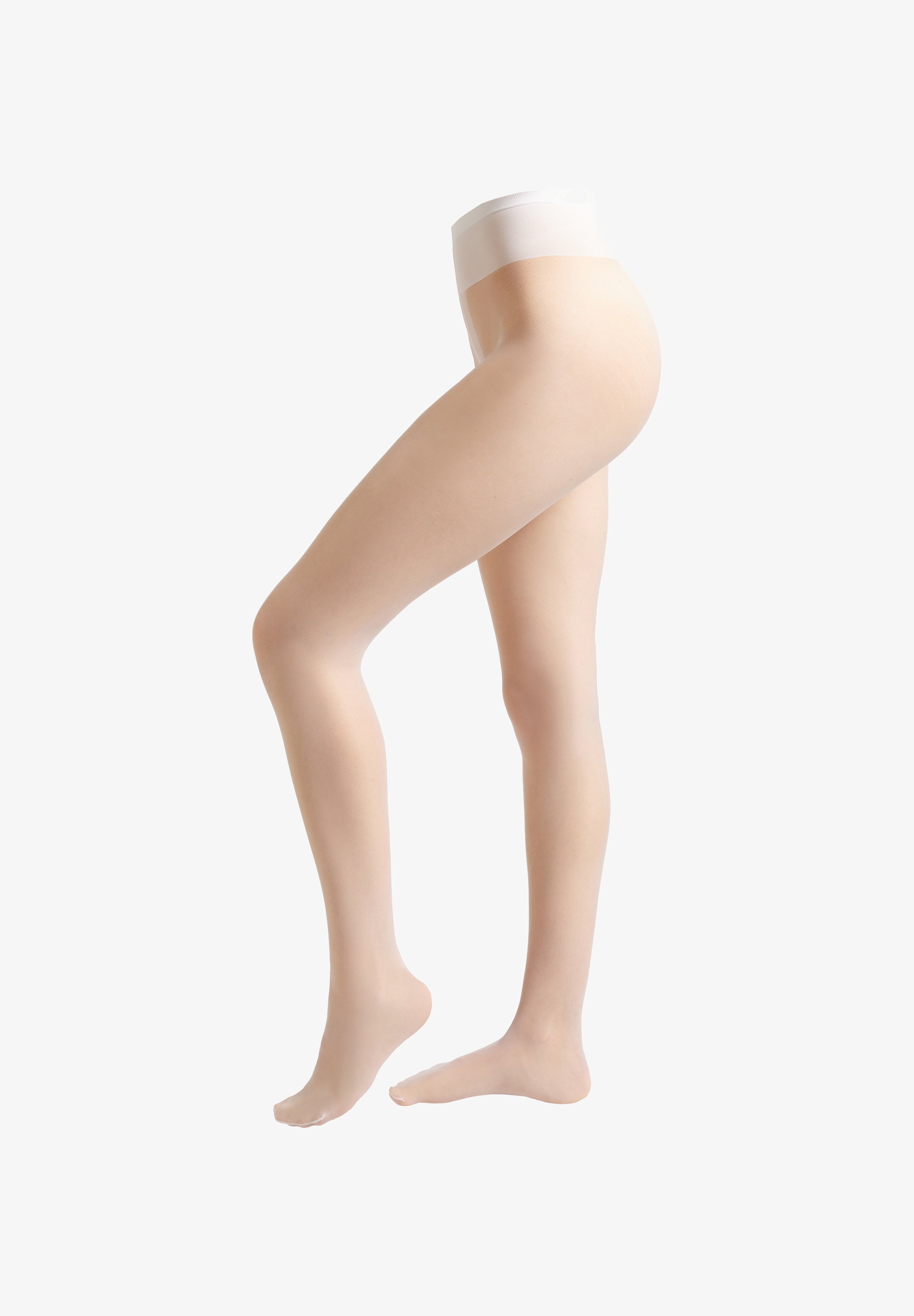 Trasparenze Luxury Sara - Collant Donna 20 Denari In Bianco Seta, Nylon E Lycra