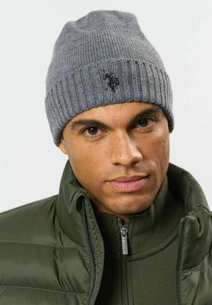U.S. Polo Assn., HEADGEAR UNISEX - Плетена шапка - antracit grey melange