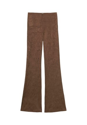 TEXTURED BELL BOTTOM - Pantalon classique - brown