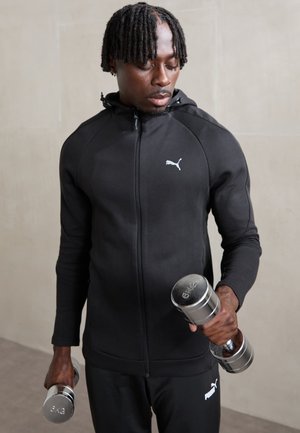 EVOSTRIPE FULL - Zip-up sweatshirt - black