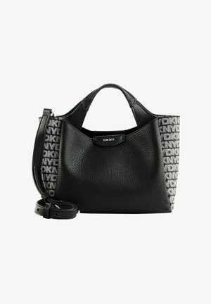 DKNY, WILLA MINI SATCHEL - Sac à main - black silver-coloured