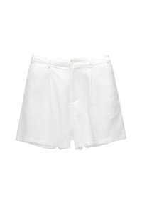 PULL&BEAR RUSTIC - BERMUDA - Pantaloni scurți - white