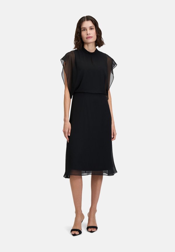 JURK MET VLEUGELMOUWEN - Freizeitkleid - zwart