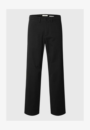 Selected, SLM220-LOOSE MILES TWILL PANT NOOS - Nohavice - black